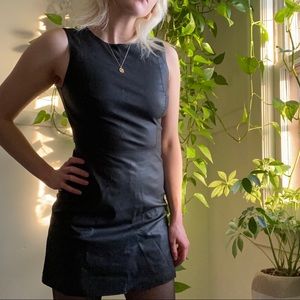 Zara: Faux Leather Mini Dress